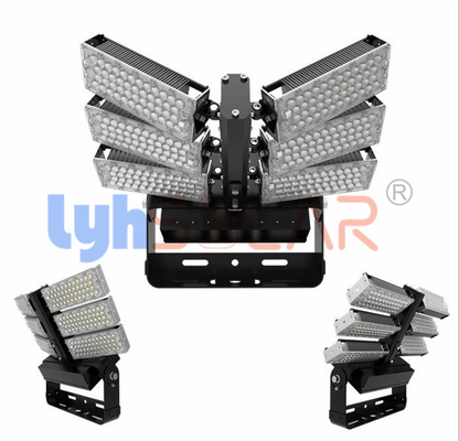 높은 만곡부 SMD5050 칩과 720W 검은 주도하는 경기장 조명은 스포츠 경기장을 위해 112320Lm을 합계합니다
