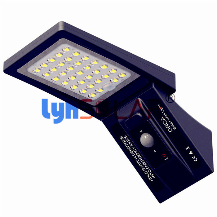 34 PC 높은 밝은 LED와 IP65 방수 작동 센서 태양 에너지 LED 라이트 램프