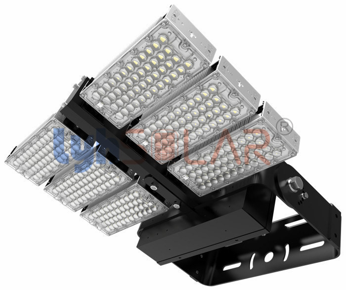 높은 만곡부 SMD5050 칩과 720W 검은 주도하는 경기장 조명은 스포츠 경기장을 위해 112320Lm을 합계합니다